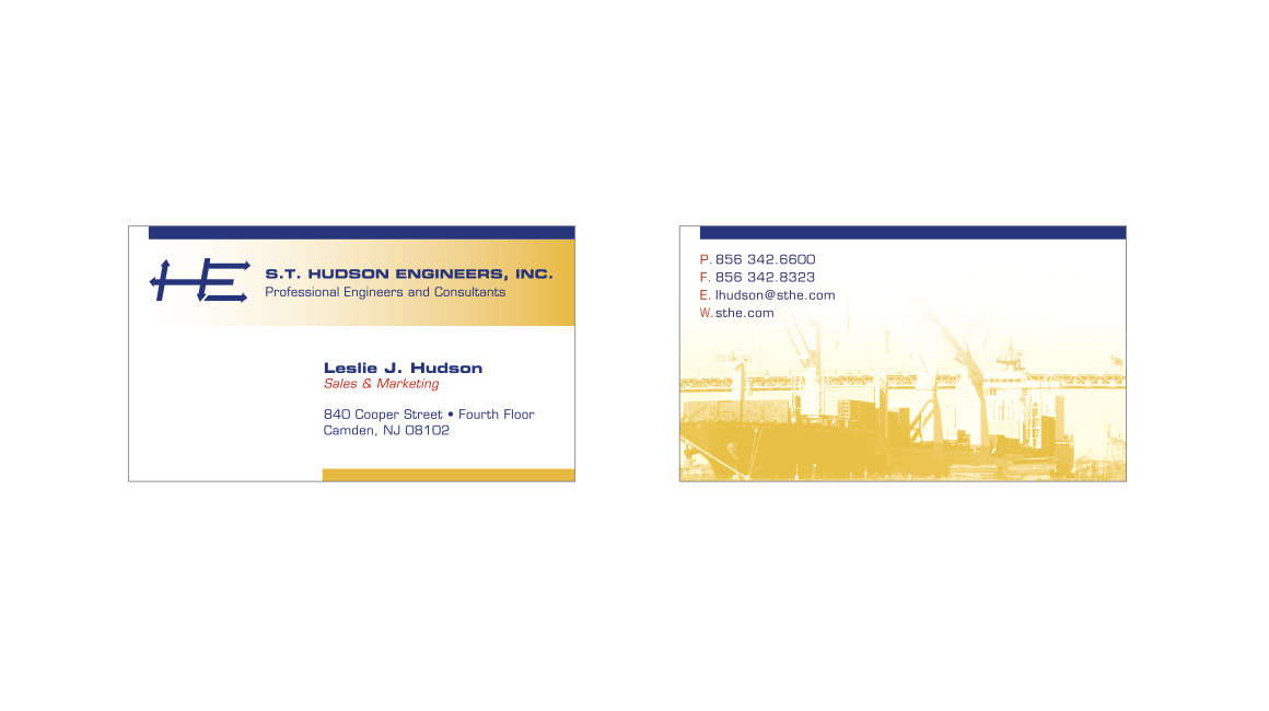 S. T. Hudson Engineers Business Card Design and Printing