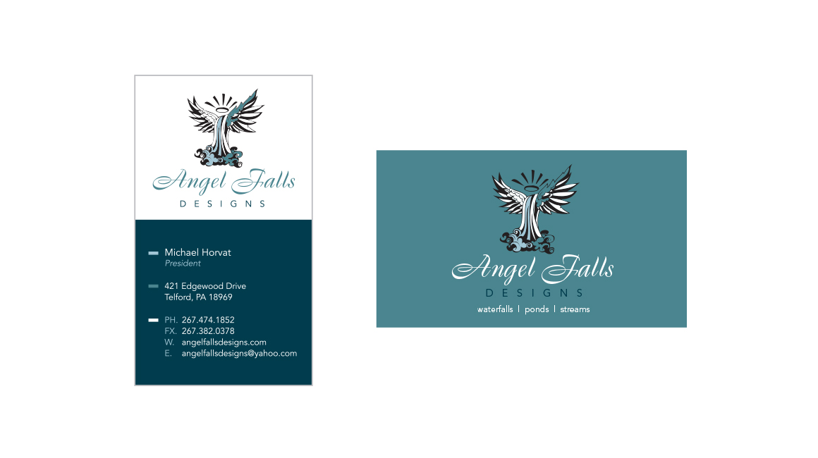 Donnelly Creative Services - Angel Falls Business Card Design