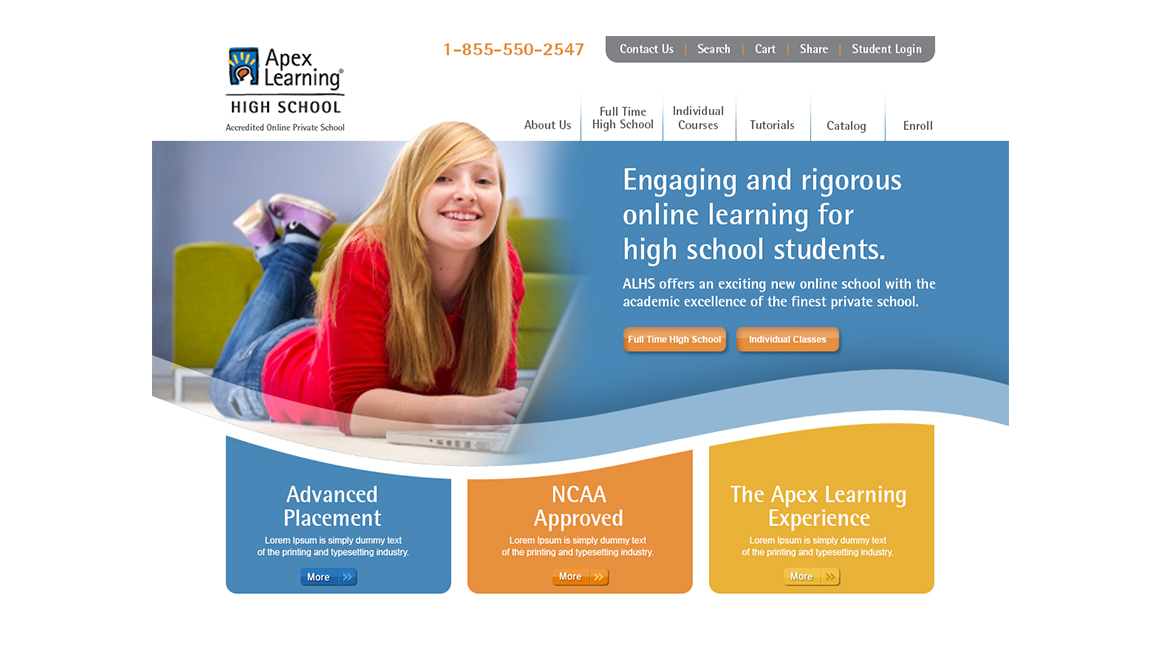 Donnelly Creative Services - Apex Learning Website Design
